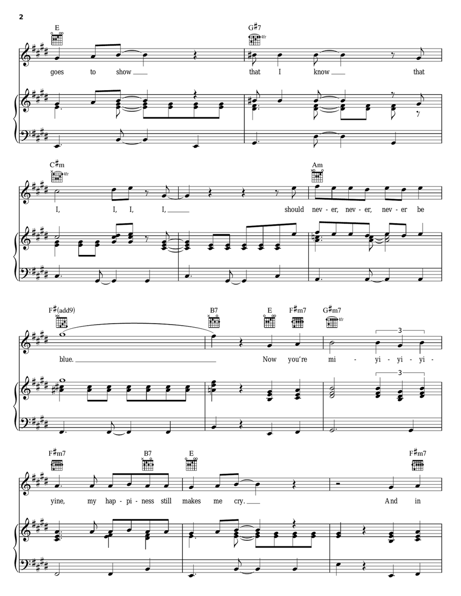 Ask Me Why Ask Me Why Piano, Vocal, Guitar scores gallery preview page 2