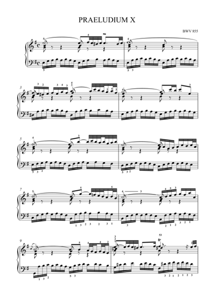 Prelude and Fugue (2 parts) in E minor BWV 855