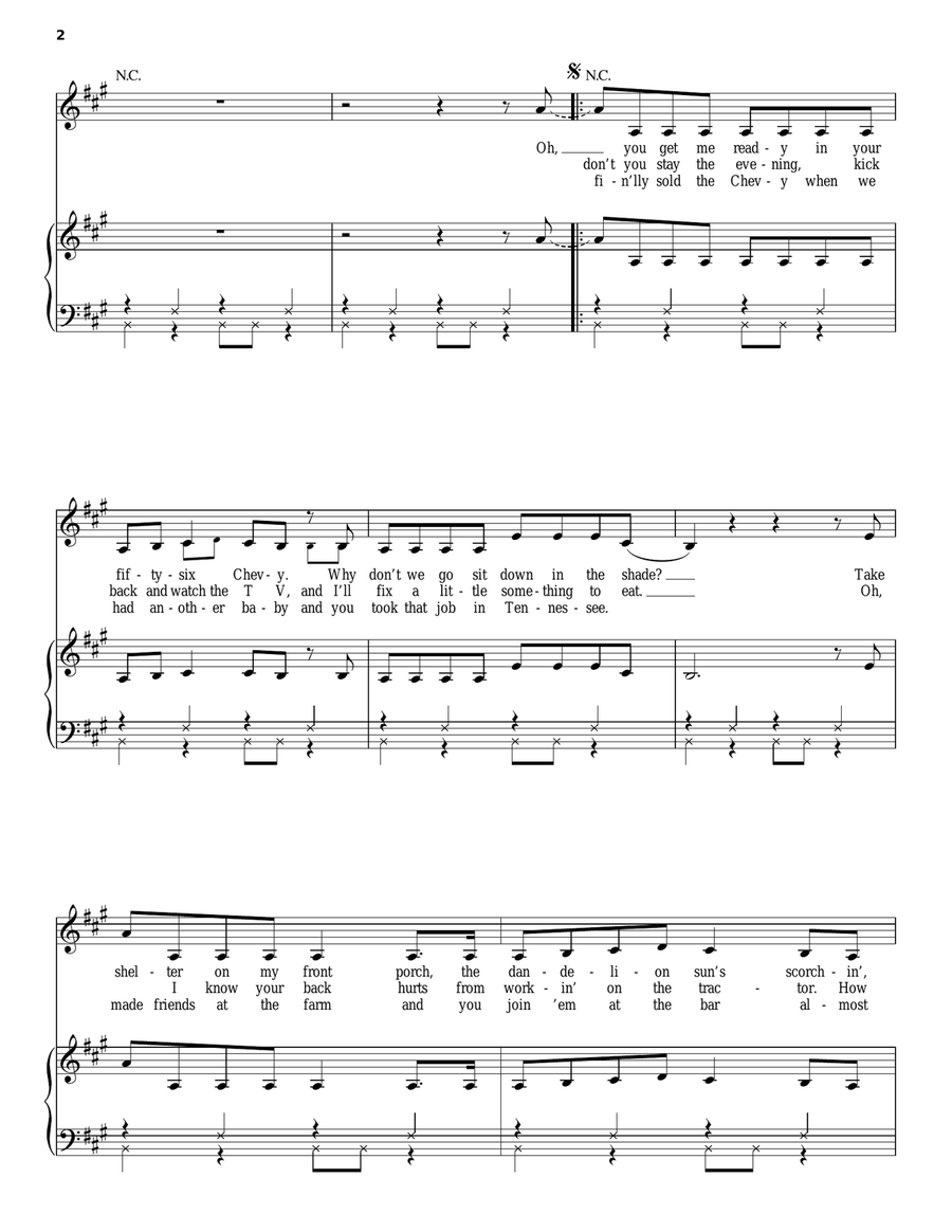 Where Have All The Cowboys Gone? Piano, Vocal, Guitar scores gallery preview page 2