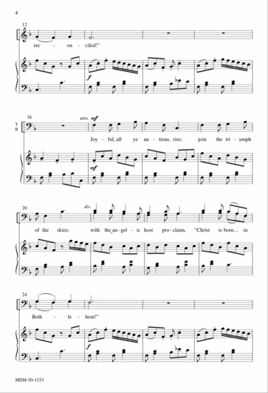 Hark! The Herald Angels Sing 4-Part scores gallery preview page 3