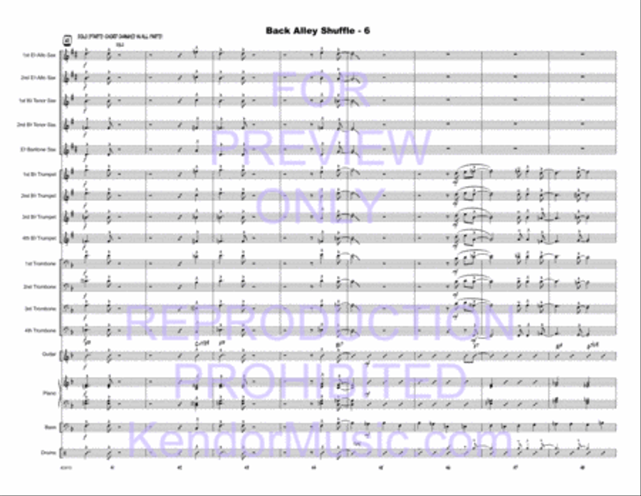Back Alley Shuffle Jazz Ensemble scores gallery preview page 7
