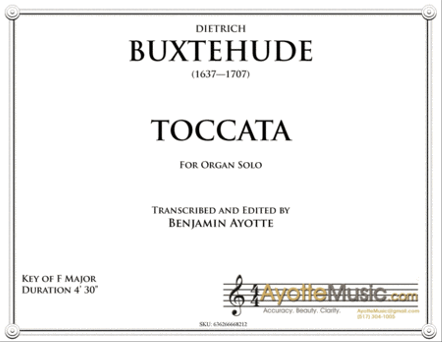 Toccata in F Major, BuxWV 157 Organ Solo scores gallery preview page 1