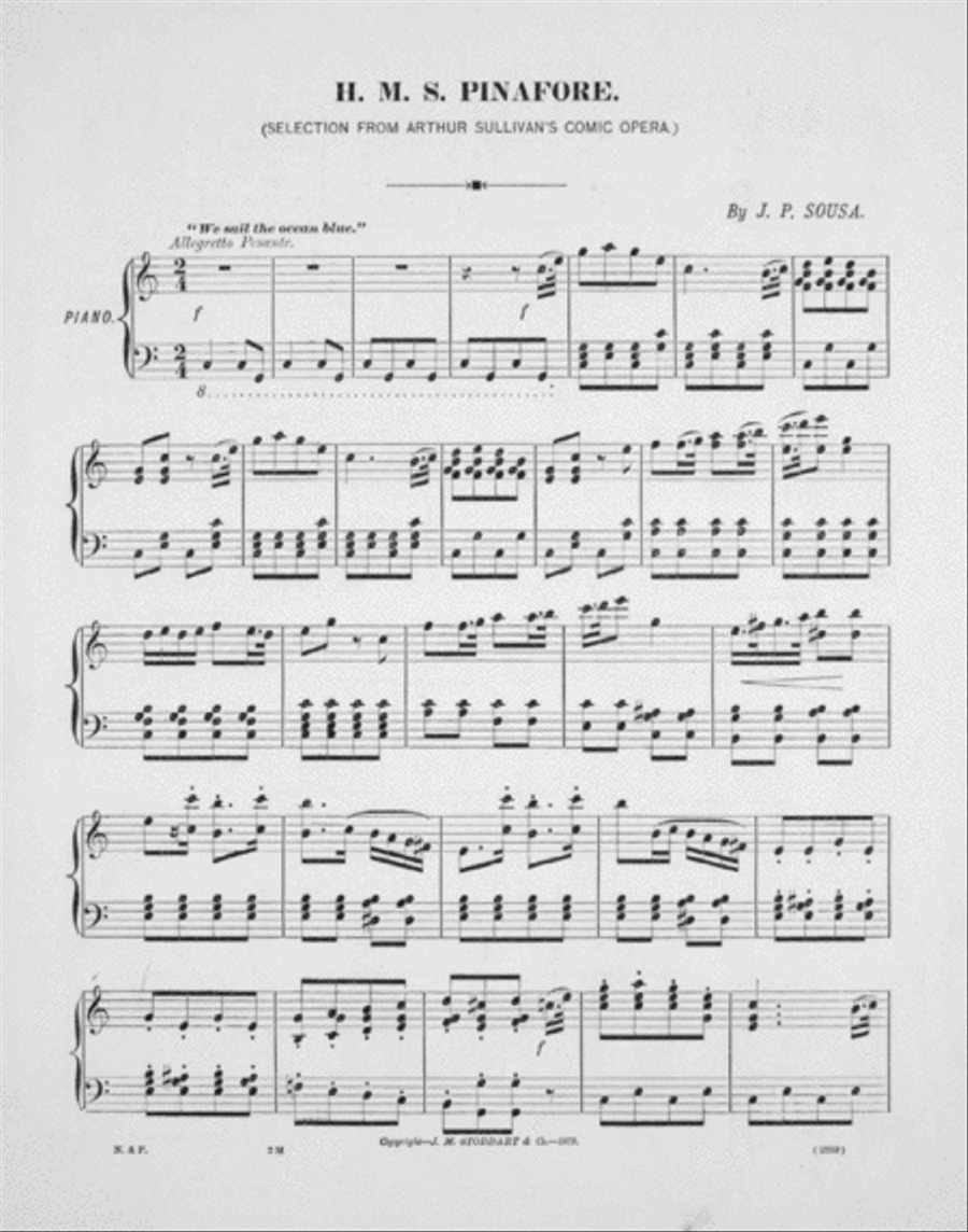 H.M.S. Pinafore (Selection From Arthur Sullivan's Comic Opera) Piano Solo scores gallery preview page 2