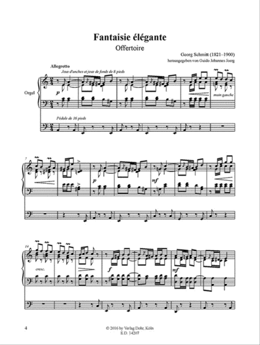 Fantaisie élégante a-Moll -Offertoire- (aus dem Anhang der 