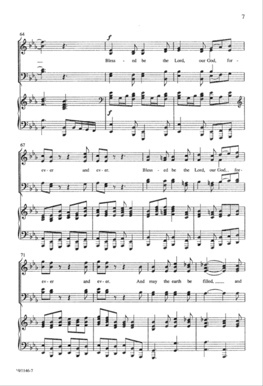 Blessed Be Our Lord Divisi scores gallery preview page 7
