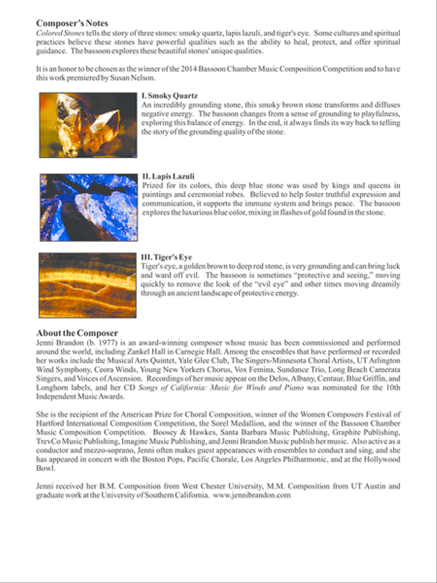 Colored Stones Bassoon Solo scores gallery preview page 6