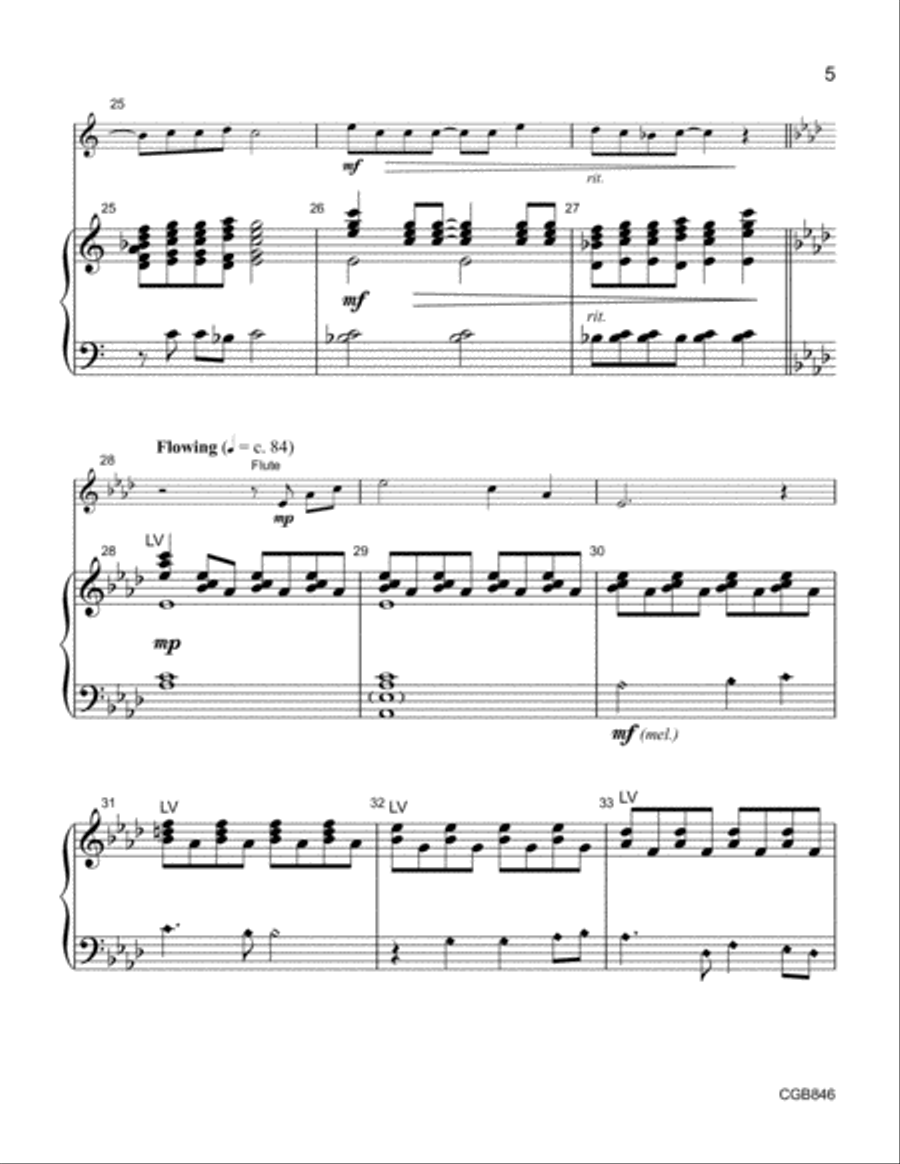 God Is Our Refuge and Strength Handbell Choir scores gallery preview page 5