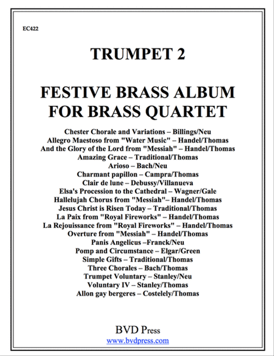 Book cover for Festive Brass Album