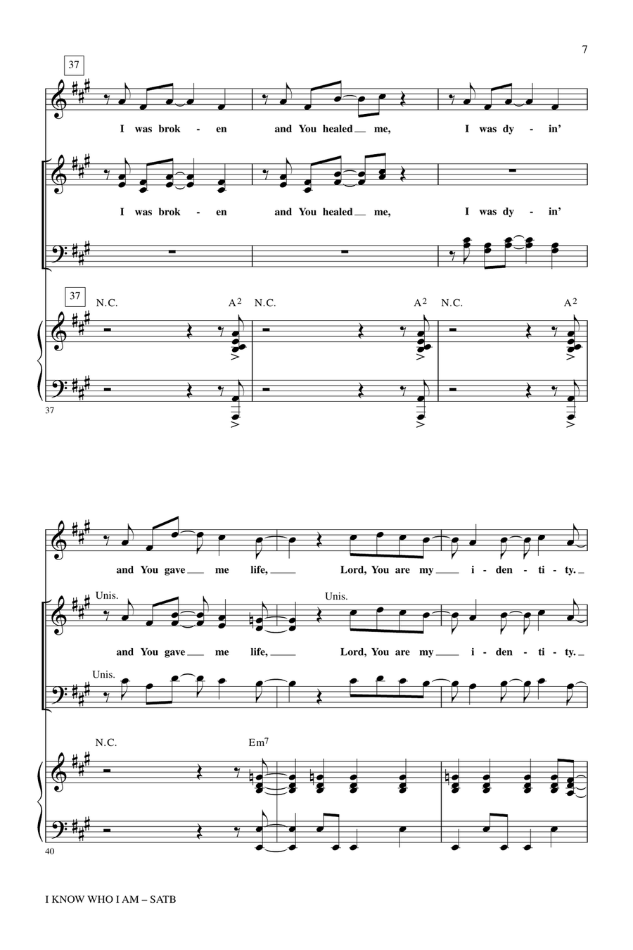I Know Who I Am I Know Who I Am 4-Part scores gallery preview page 6