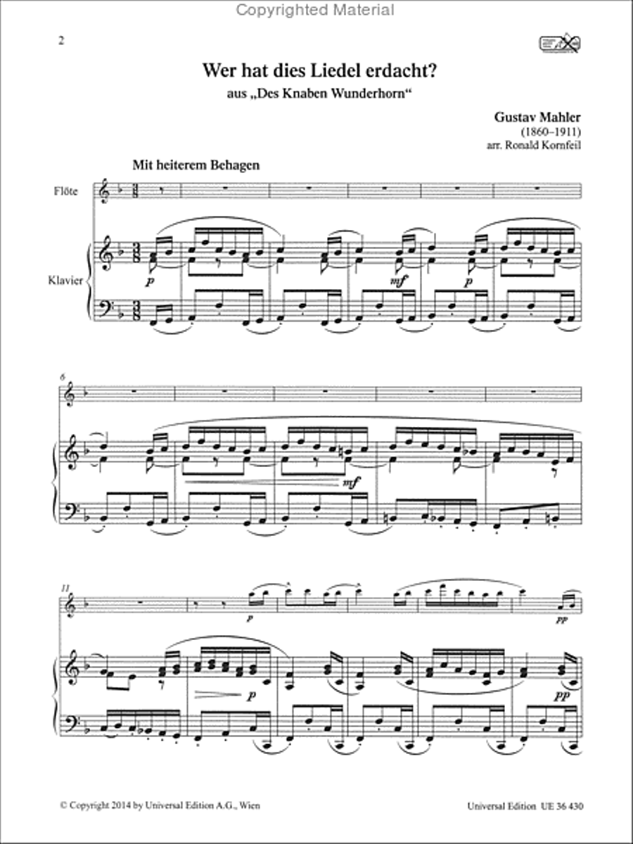 Wer hat dies Liedel erdacht? - Five Selected Songs Chamber Music scores gallery preview page 2