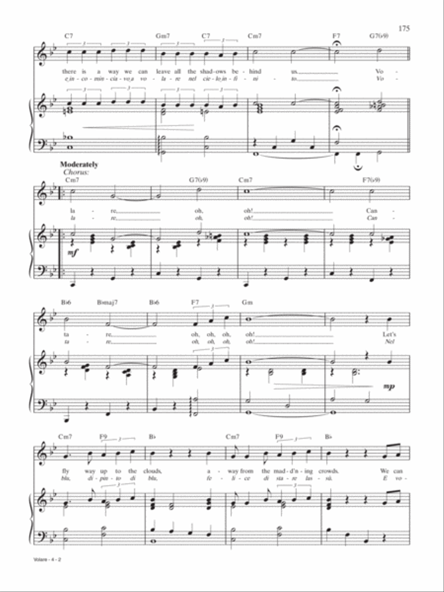 Volare (Nel Blu, Dipinto di Blu) Piano, Vocal, Guitar scores gallery preview page 2