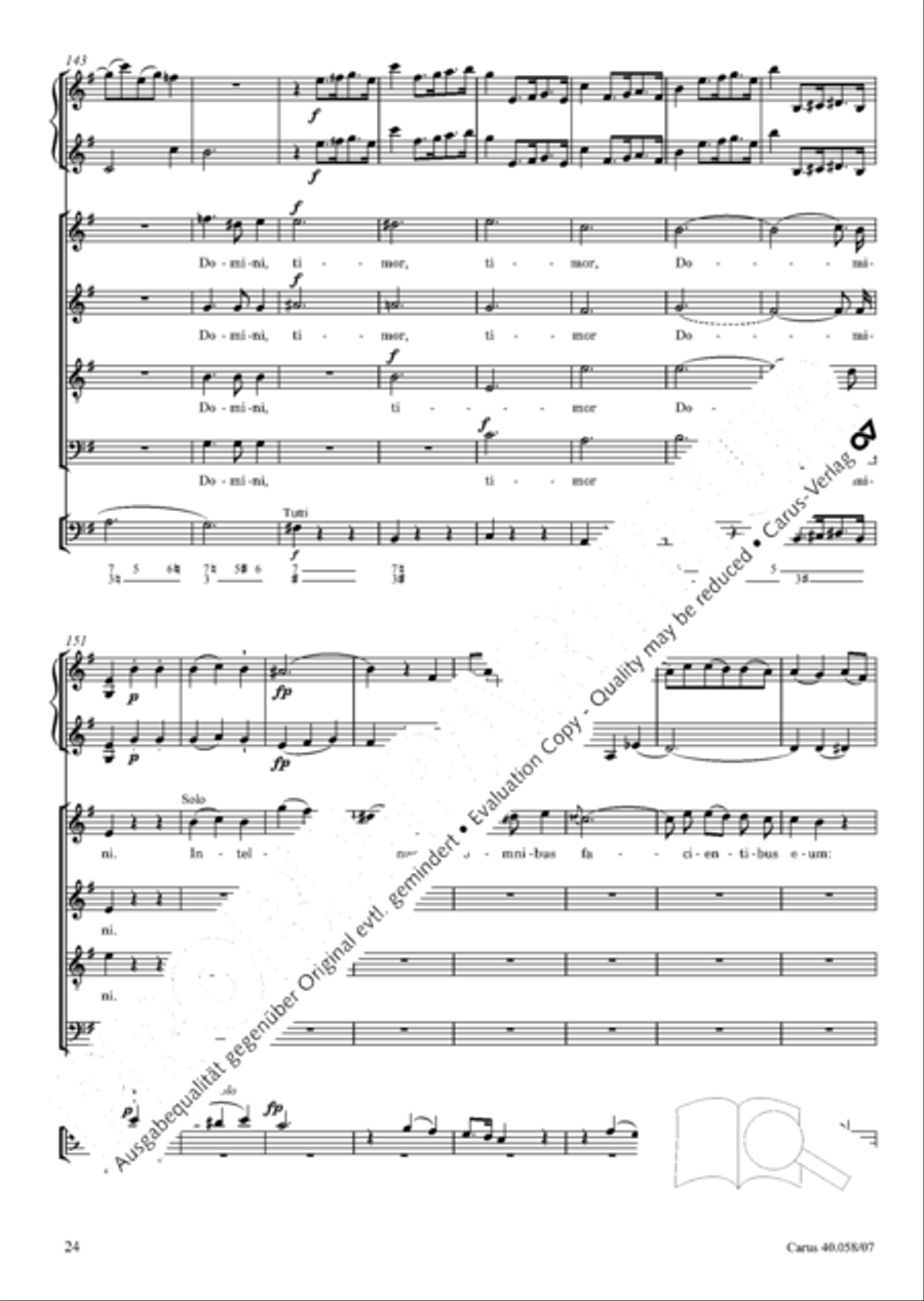 Vesperae solennes de Dominica 4-Part scores gallery preview page 29