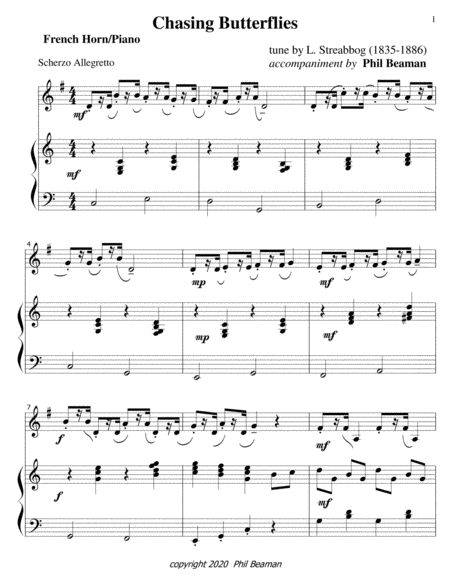 Chasing Butterflies-french horn/piano image number null
