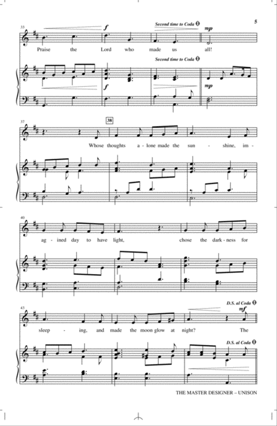 The Master Designer The Master Designer Unison Choir scores gallery preview page 4
