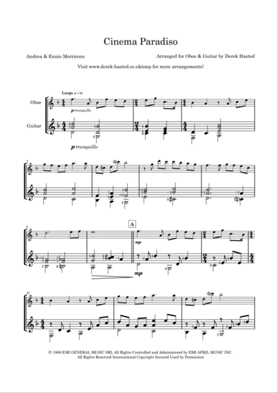 Cinema Paradiso Oboe scores gallery preview page 4