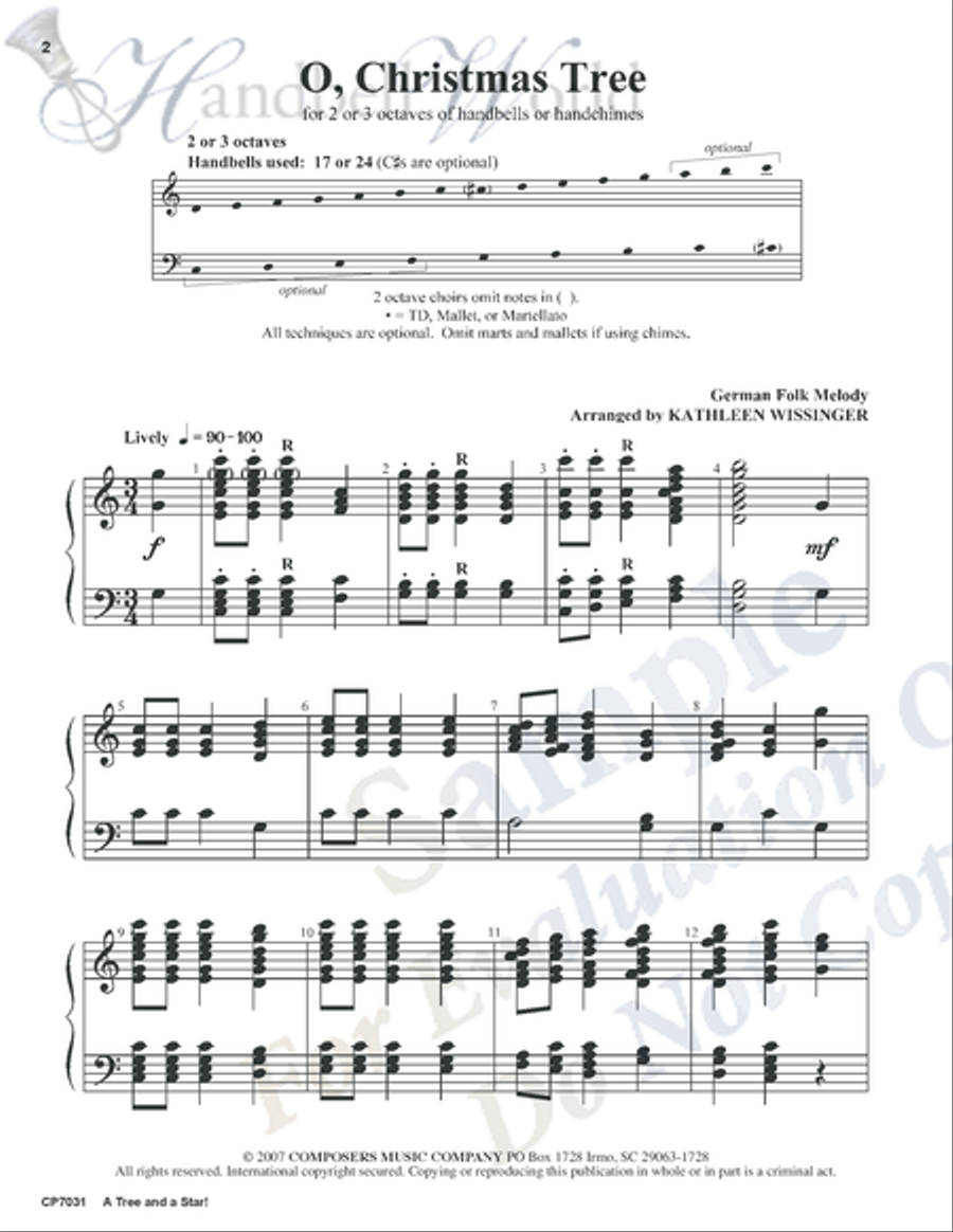 Tree and a Star 3-Octaves scores gallery preview page 2