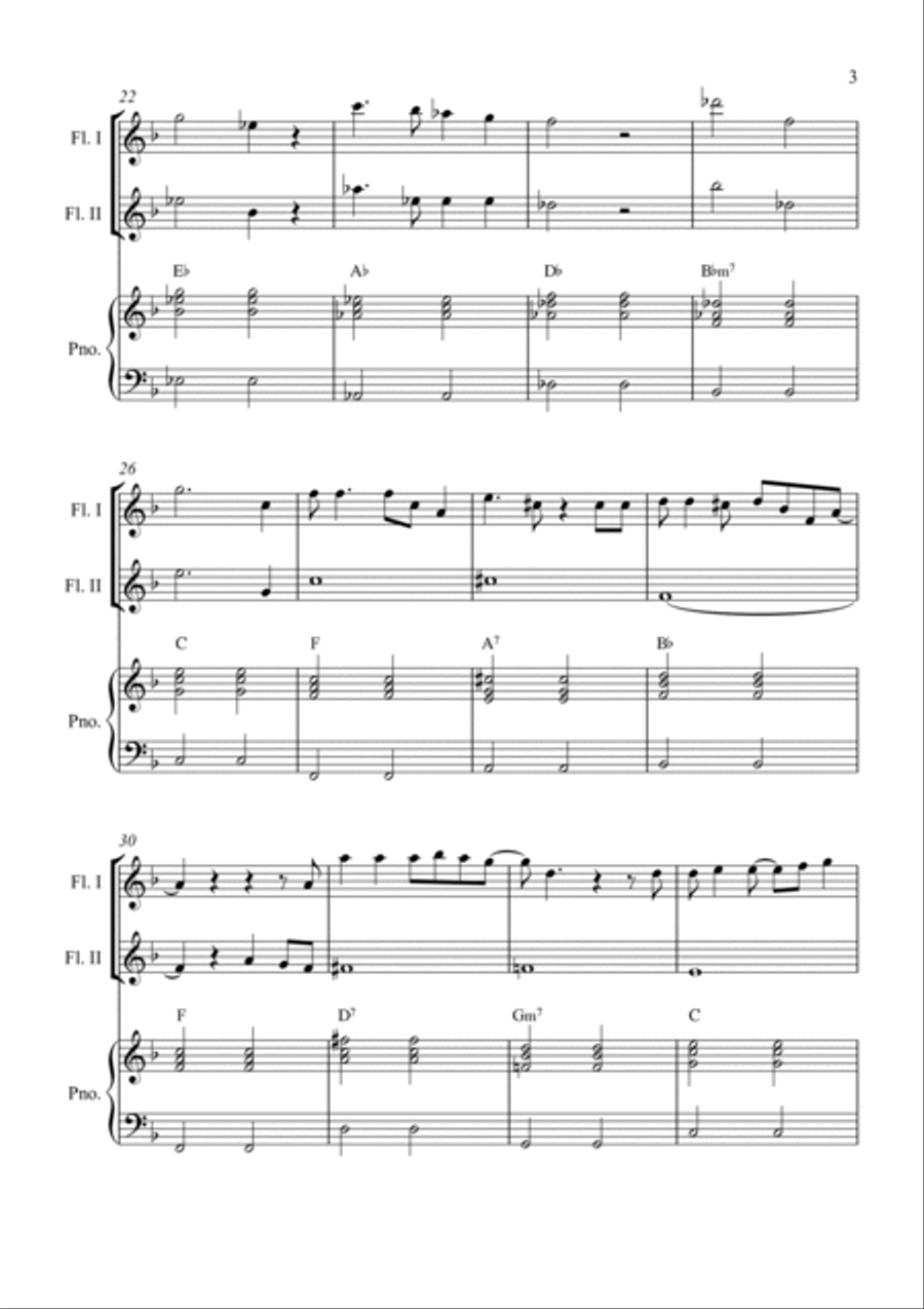 Goodbye Yellow Brick Road Flute Duet scores gallery preview page 3