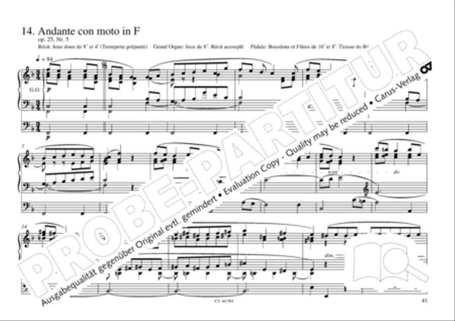 Free Organ Music from the Romantic Period, Vol. III (Freie Orgelmusik der Romantik, Band III) Organ scores gallery preview page 42