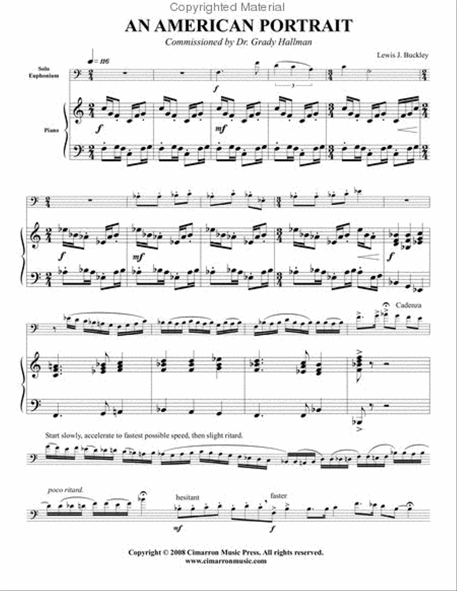 An American Portrait An American Portrait Euphonium scores gallery preview page 2