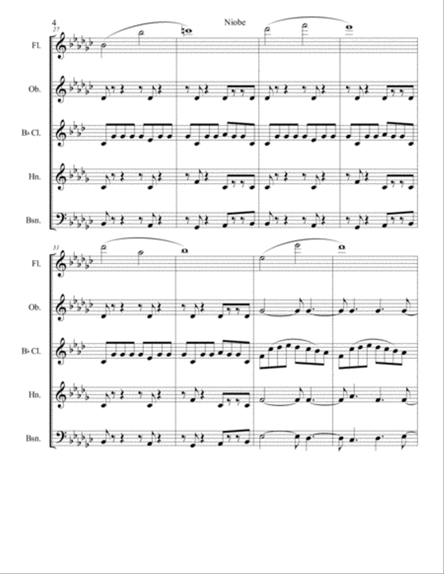 Niobe and the Weeping Rock for Woodwind Quintet Woodwind Quintet scores gallery preview page 4