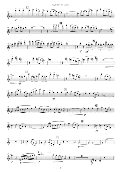 Sleigh Ride for 2 Clarinets and Piano image number null