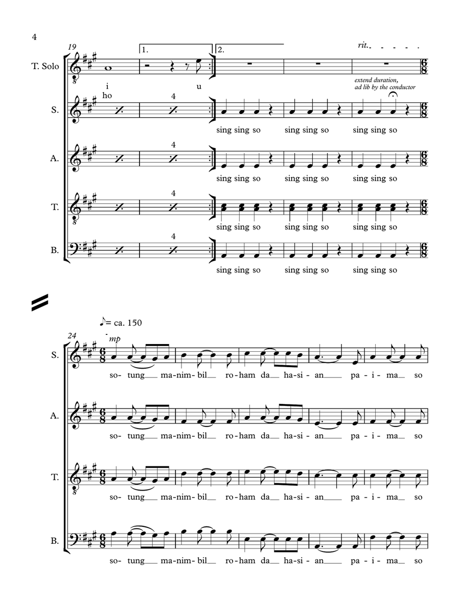 Sing Sing So 4-Part scores gallery preview page 4