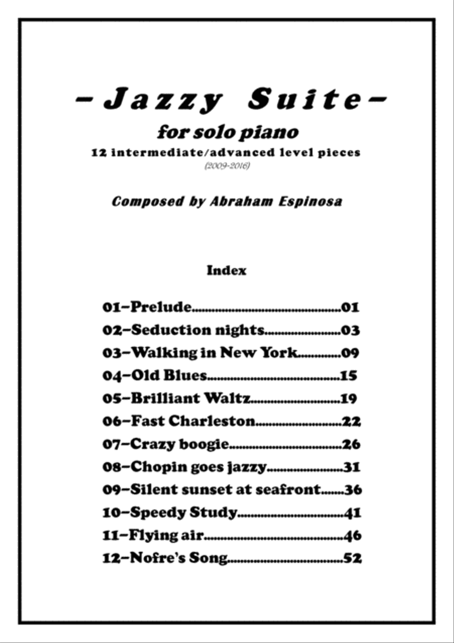 Jazzy Suite for solo piano Piano Solo scores gallery preview page 2