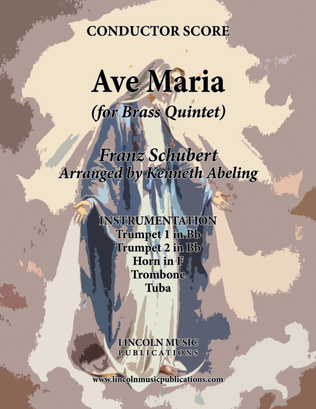 Book cover for Ave Maria (for Brass Quintet)