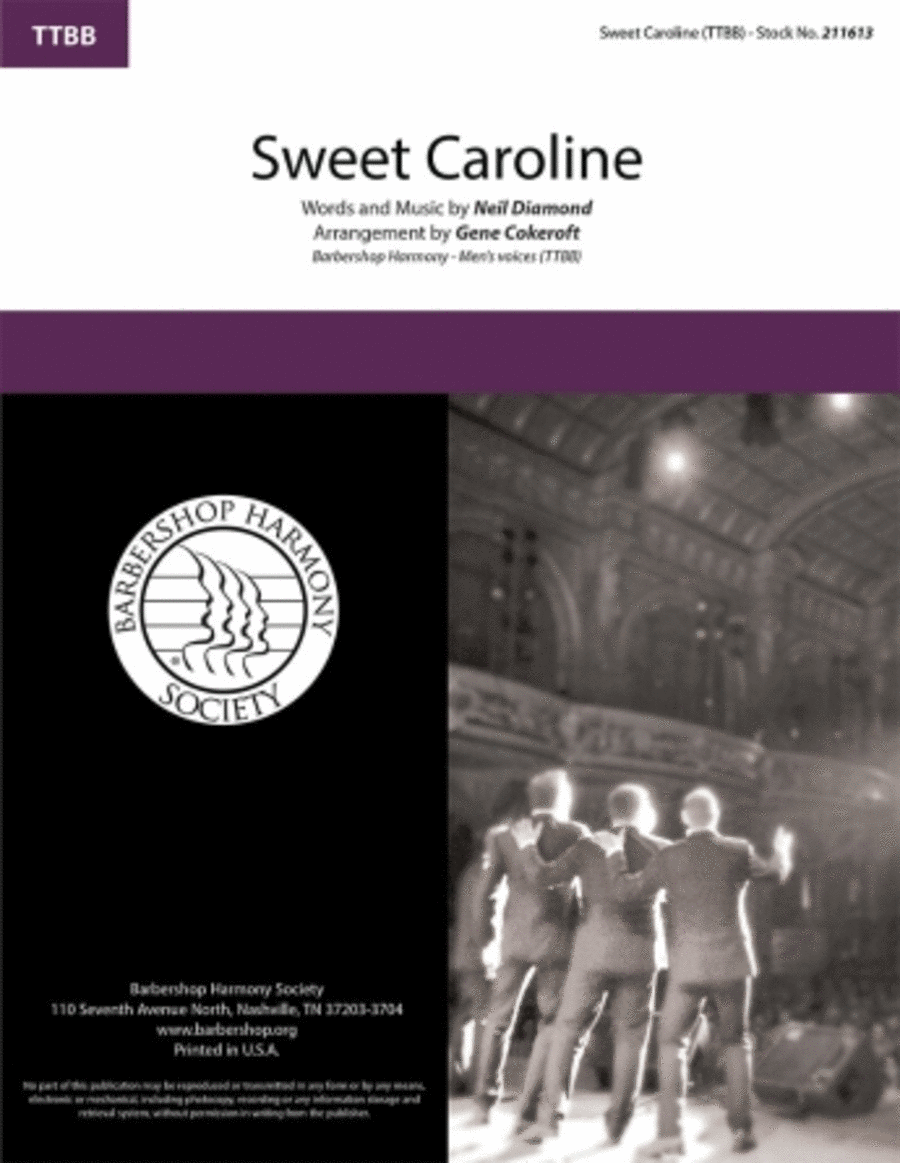 Sweet Caroline TTBB scores gallery preview page 1