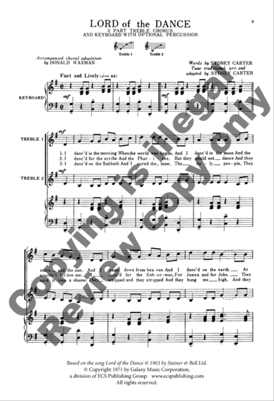 Lord of the Dance Lord of the Dance SA scores gallery preview page 2