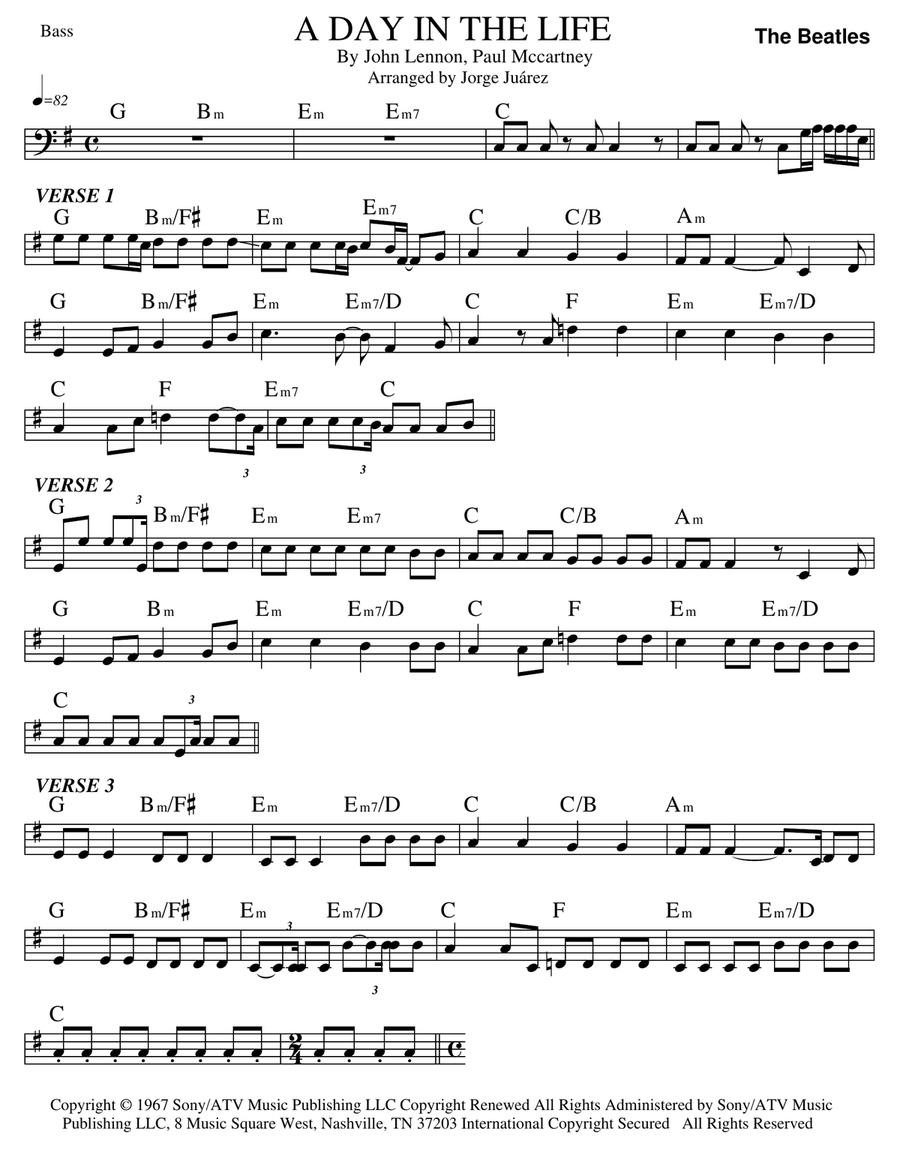 A Day In The Life Small Ensemble scores gallery preview page 6