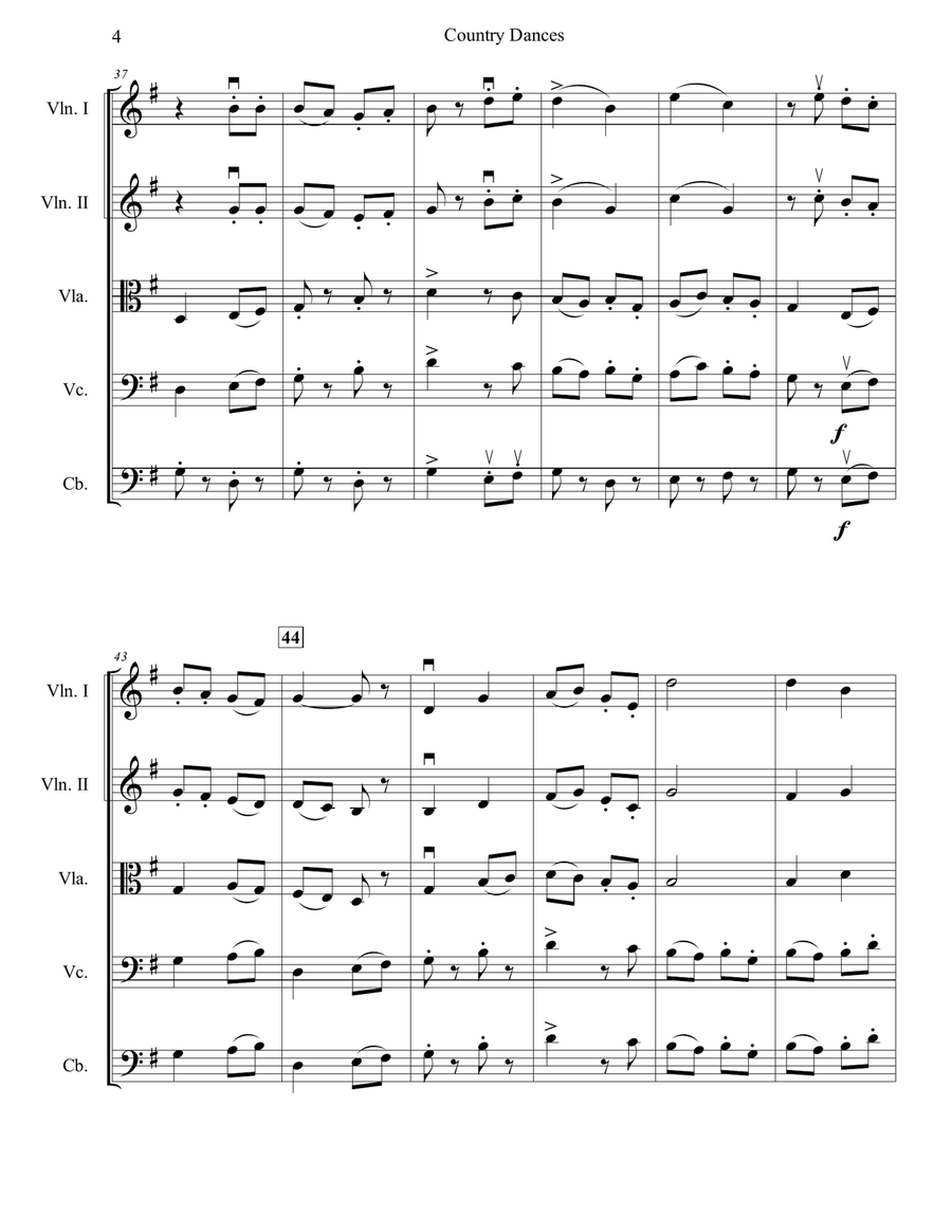 Country Dances String Orchestra scores gallery preview page 5