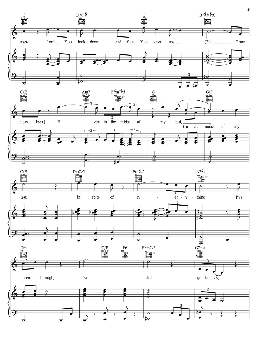 Still Say, Thank You Piano, Vocal, Guitar scores gallery preview page 5