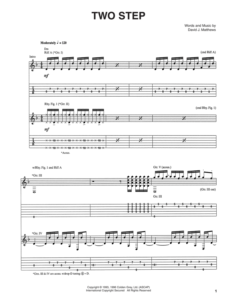 Two Step Two Step Acoustic Guitar scores gallery preview page 1