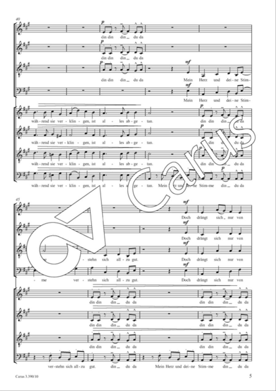 Mein Herz und deine Stimme 4-Part scores gallery preview page 6