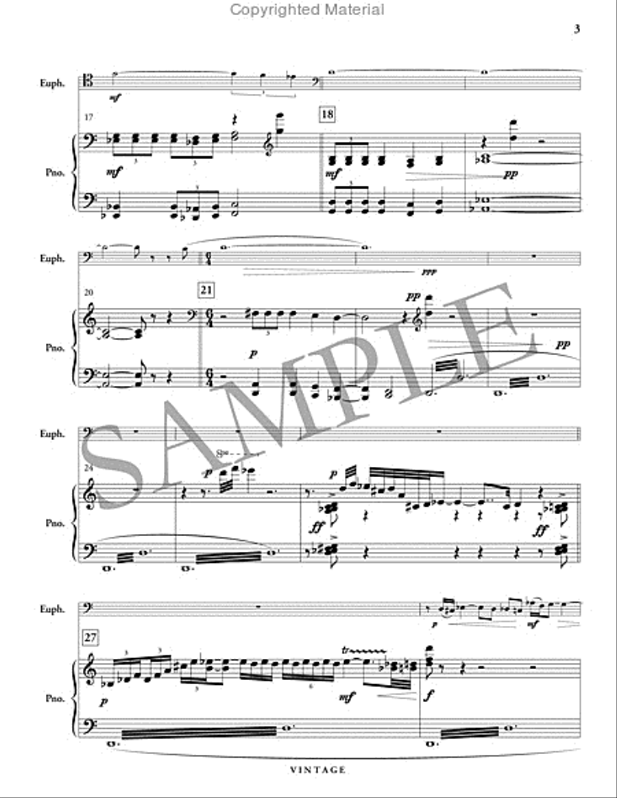 Vintage (piano reduction) Baritone Horn TC scores gallery preview page 4