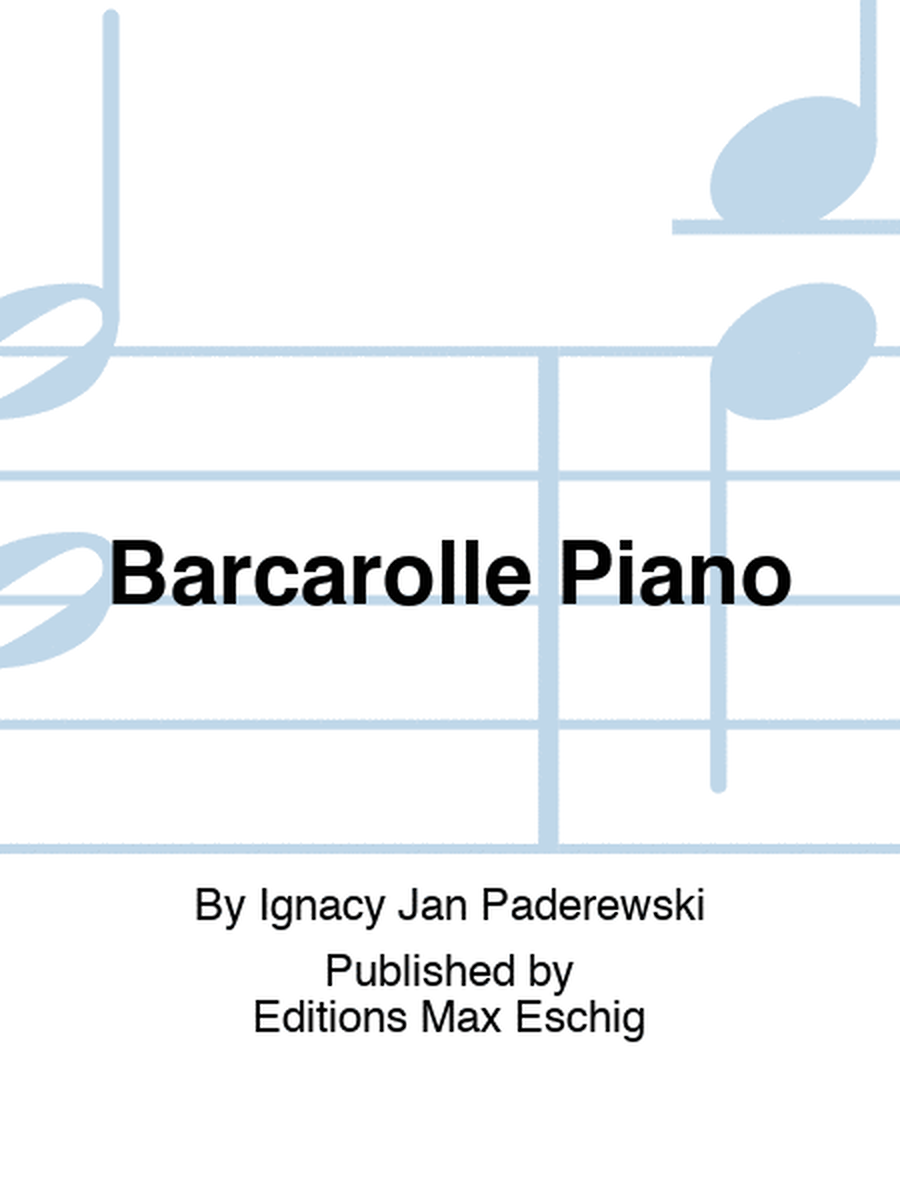 Barcarolle Piano