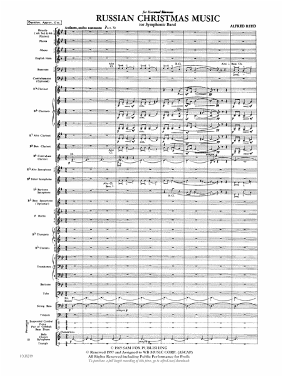 Russian Christmas Music: Score Concert Band scores gallery preview page 3