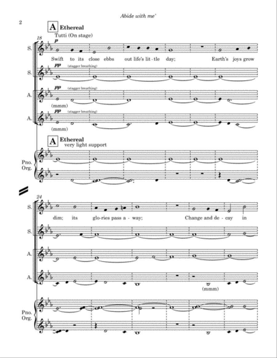 Abide With Me 4-Part scores gallery preview page 2