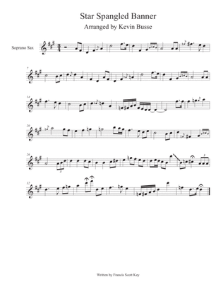 Star Spangled Banner - Solo by Kevin Busse for Soprano Sax