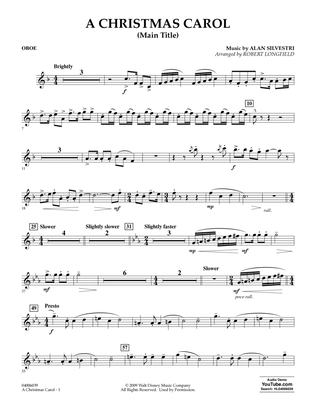A Christmas Carol (Main Title) (arr. Robert Longfield) - Oboe