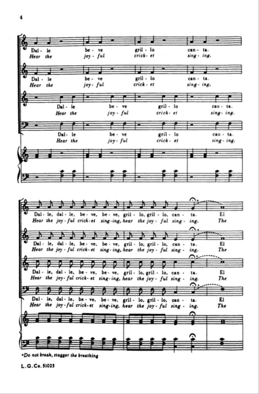 El Grillo 4-Part scores gallery preview page 9