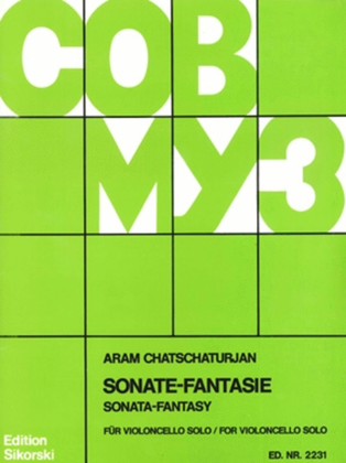 Book cover for Sonate Fantasie for Solo Cello