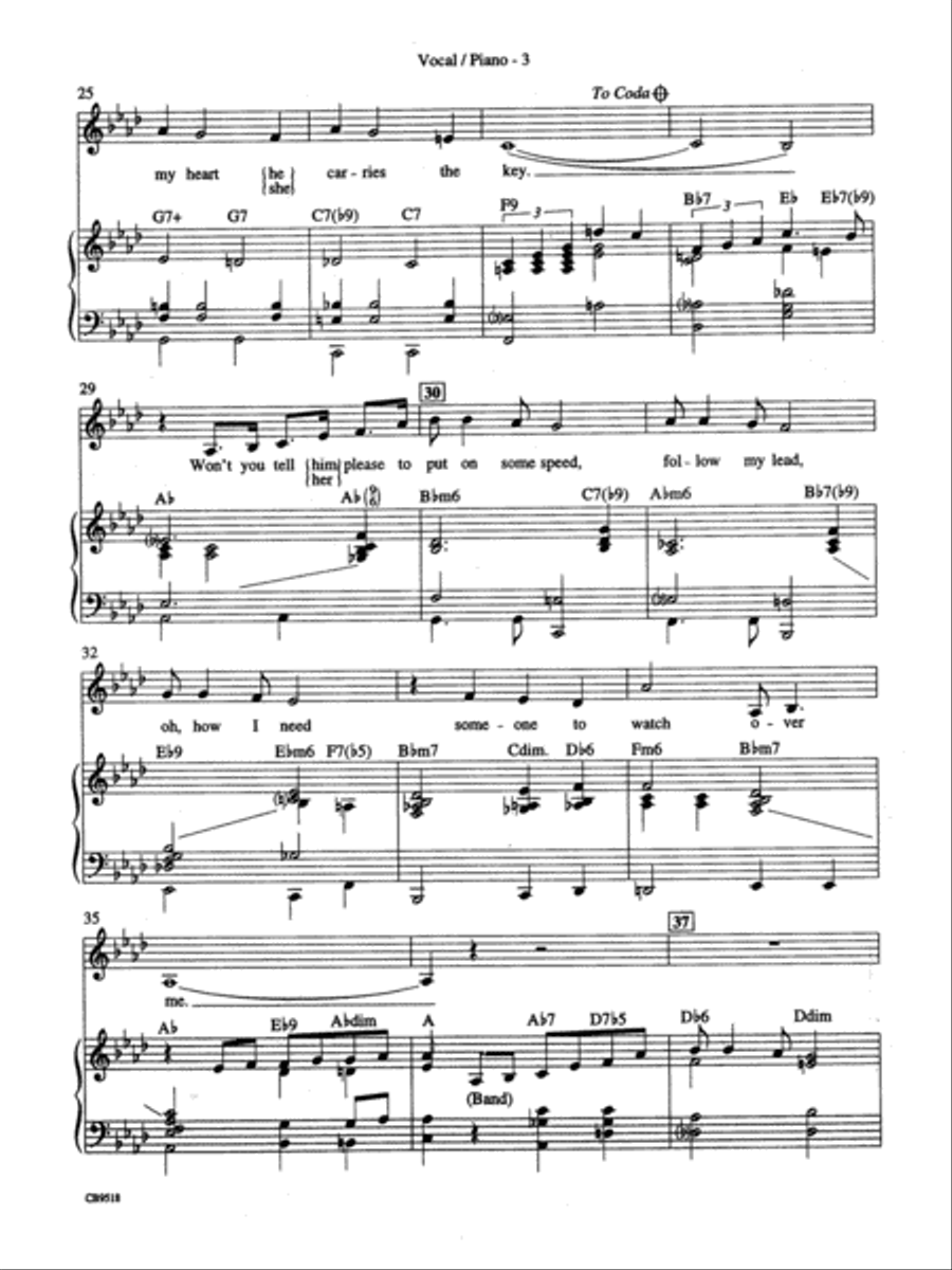 Someone to Watch Over Me: Piano Accompaniment Concert Band scores gallery preview page 3