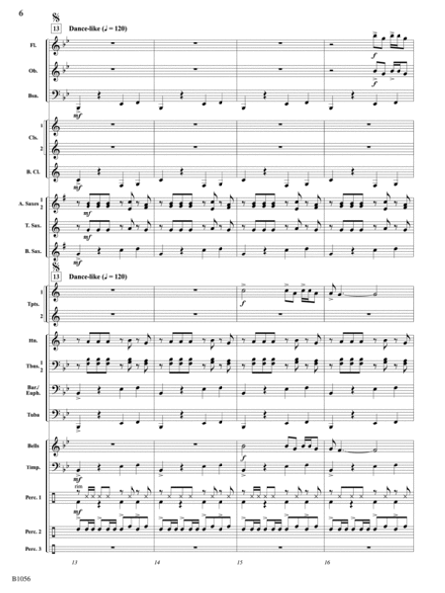 Festival on the Rivers: Score Concert Band scores gallery preview page 6
