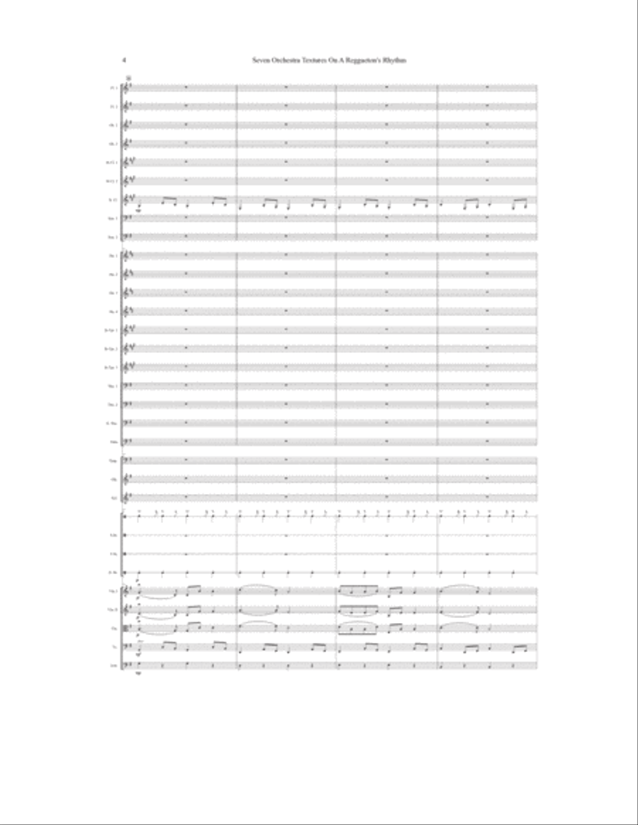 Seven Orchestra Texture On A Reggaeton's Rhythm Full Orchestra scores gallery preview page 5