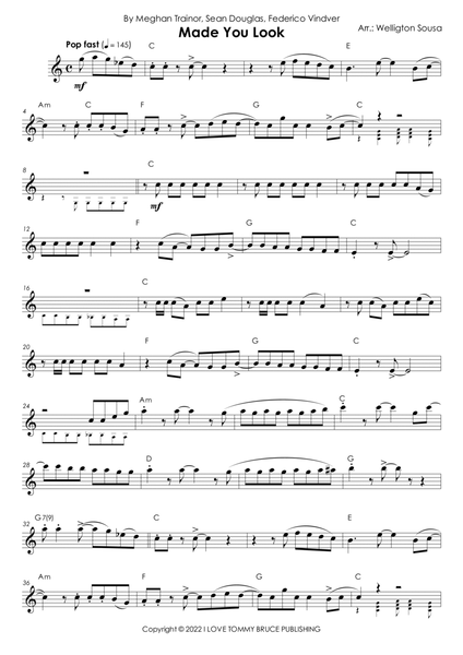 Made You Look - Meghan Trainor Sheet music for Trombone, Flute
