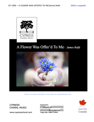 Book cover for A Flower Was Offer'd to Me