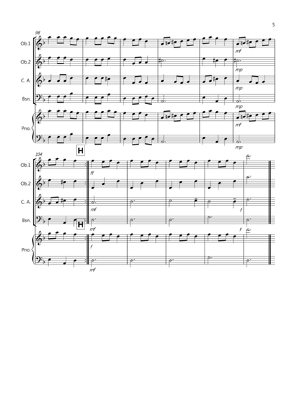3 Easy Christmas Pieces for Double Reed Quartet image number null