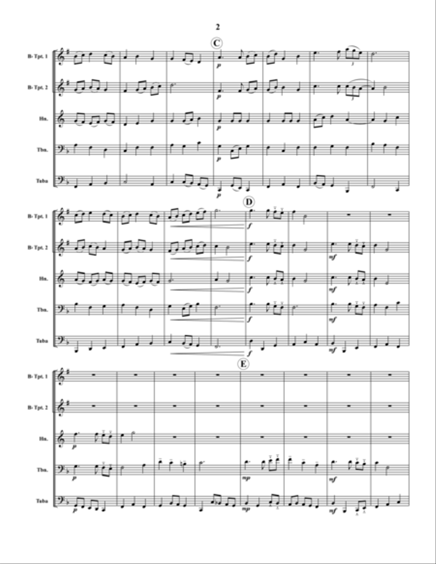 Victory March Brass Quintet scores gallery preview page 2